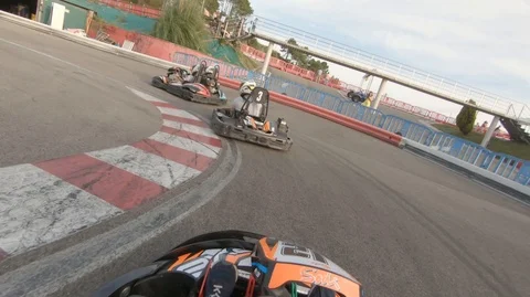 Go kart Clean Overtake Single Kart 動画素材 117377025