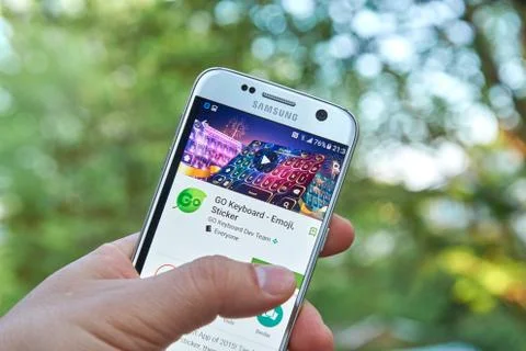GO Keyboard app Stock Photos