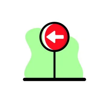 Go Left Conceptual Vector Icon Design Illustration Stock Illustration