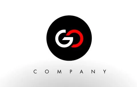 GO Logo.  Letter Design Vector. Stock-Illustration