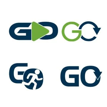 Go logo vector.  illustration in vector format Stock Illustration