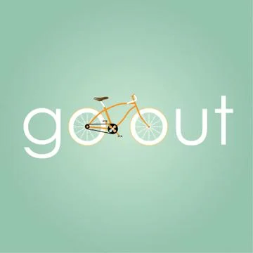 Go out with bicycle Stock Illustration