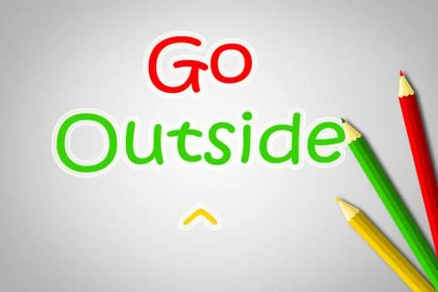 Go outside concept Stock Illustration