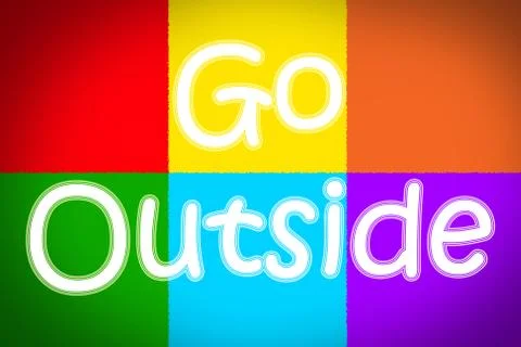 Go outside concept Stock Illustration