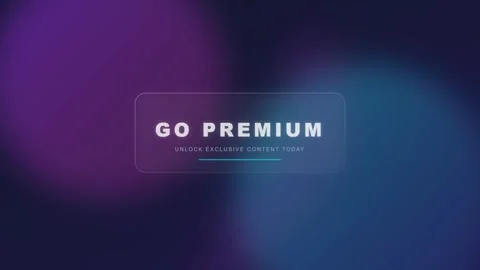 Go Premium Subscription Button with Exclusive Content Message on Gradient Stockbeeldmateriaal 333823250