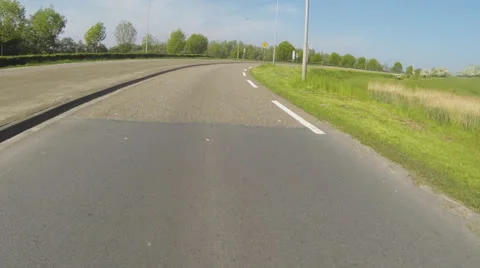 Go Pro actioncam: driving a motorcycle Stock Footage 23628161