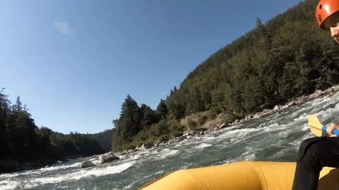 Go Pro floating in the Skykomish River, Washington State. Stock Footage 99668235