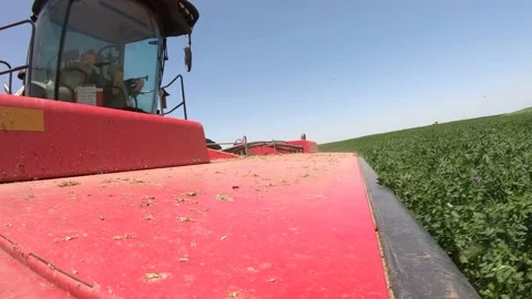 Go Pro - Header of a Swather (2) Stock Footage 221862258