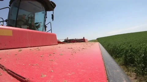 Go Pro - Header of a Swather Starting Video stock 221862395