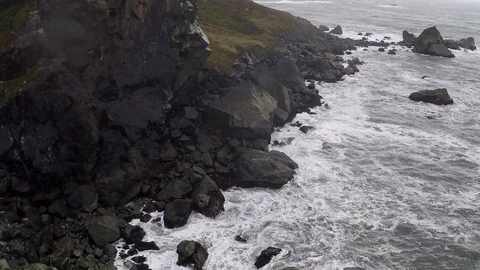 Go Pro Pan of Rocky Shore, Patricks Point Stock Footage 79596236