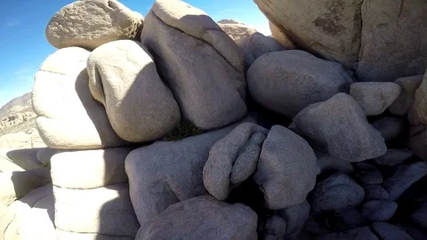 Go Pro POV rock climbing in Joshua Tree Stock Footage 79596270