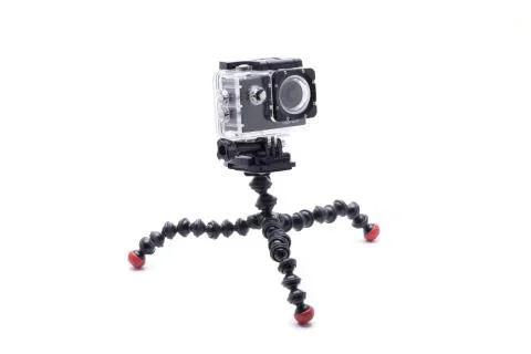 Go pro with tripod Stock Photos