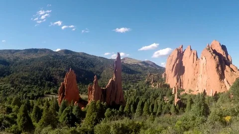 Go Pro wide-pan of Garden of the Gods 스톡 동영상 79590015
