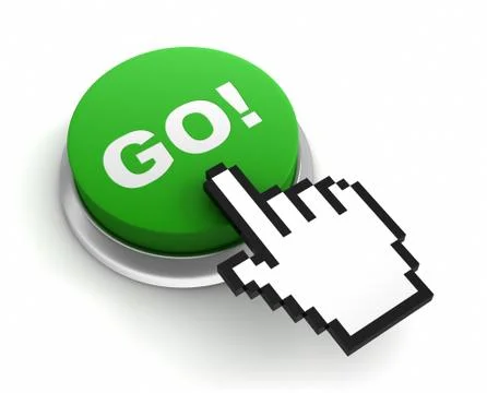 Go push button concept  3d illustration Stock Illustration
