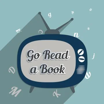 Go read a book Stock Illustration