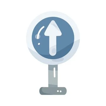 Go straight sign Stock Illustration