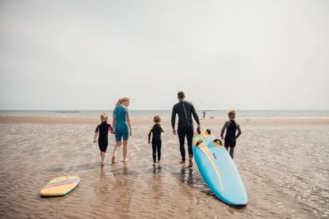 Off to go Surfing Stockfoto's
