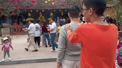 Go to temple ConSon,February 2, 2025 VietNam. Stock Footage 301311823