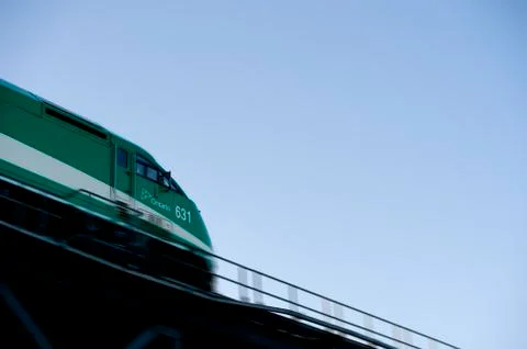 Go Train in Burnaby,Canada Stockfoto's
