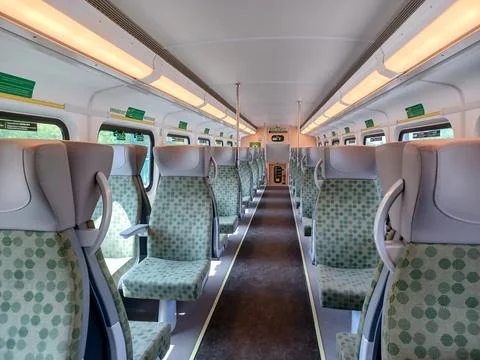 Go train inside view Stock Photos