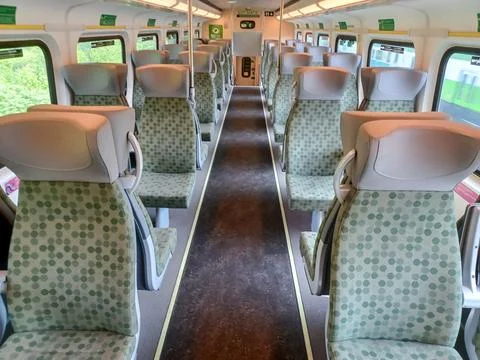 Go train inside view Stock Photos