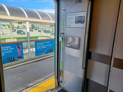 Go train inside view Stock Photos