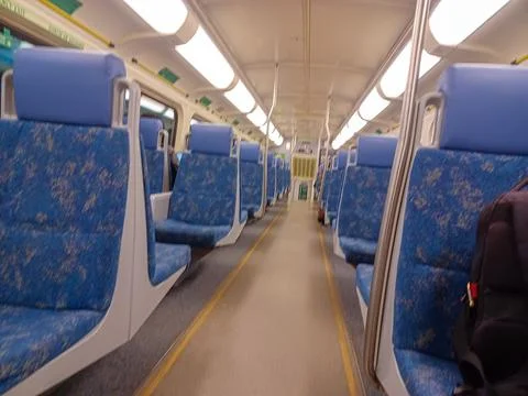 Go train inside view Stock Photos