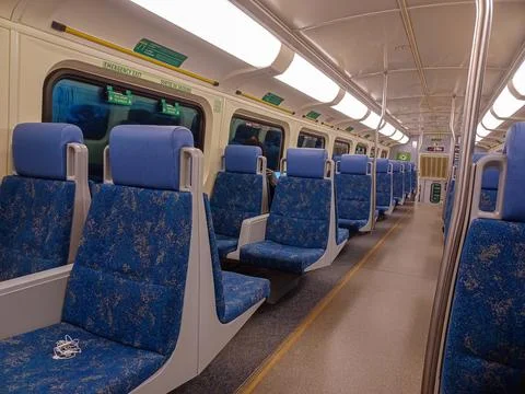 Go train inside view Stock Photos