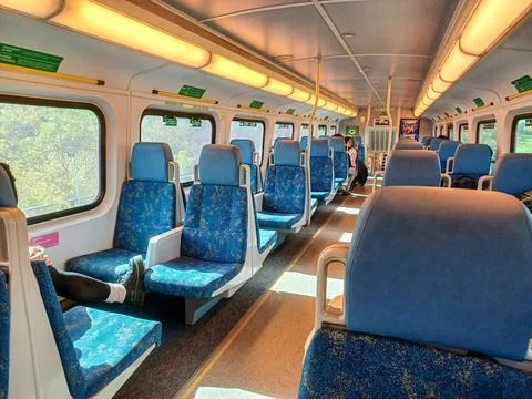 Go train inside view Stock Photos