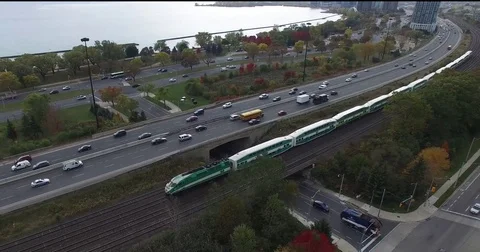 GO TRAIN TO TORONTO Stock Footage 81460867