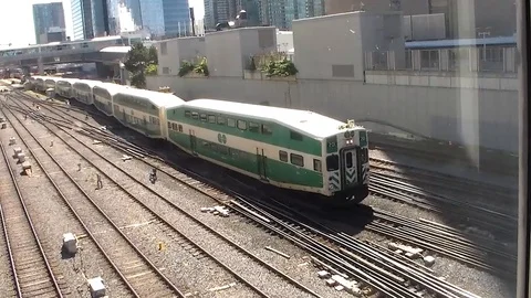 GO Train Toronto Stock Footage 90711933