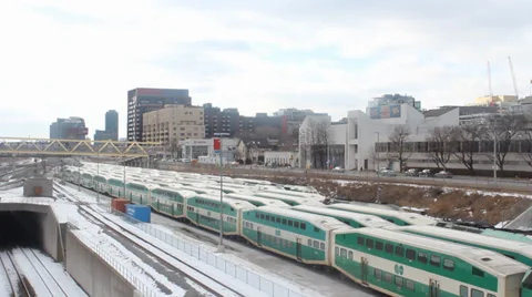GO Train &amp; Traffic Stock Footage 35694785