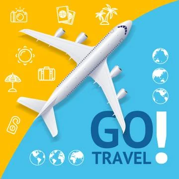 Go Travel Concept. Vector Stock Illustration