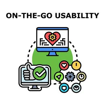 On the go usability concept for digital experience イラスト素材