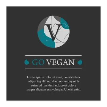 Go Vegan banner Stock Illustration