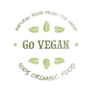 Go Vegan icon Stock Illustration