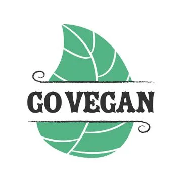 Go vegan icon Stock Illustration