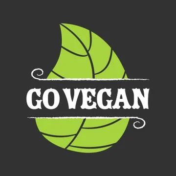 Go vegan icon Stock Illustration