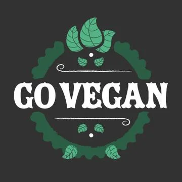 Go vegan icon Stock Illustration