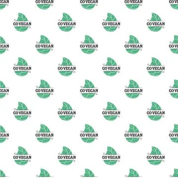 Go vegan seamless pattern Stock Illustration