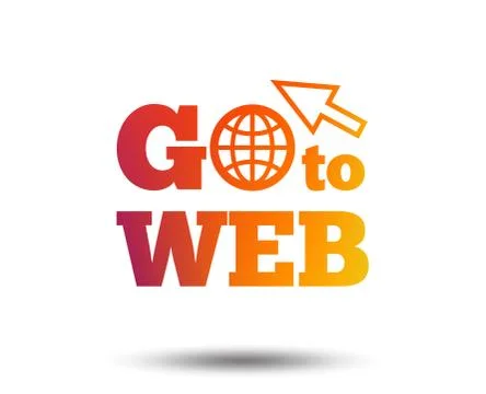 Go to Web icon. Internet access symbol. Illustrazione stock