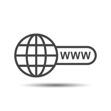 Go to web icon. Internet flat vector illustration for website on white backgr Stockillustratie