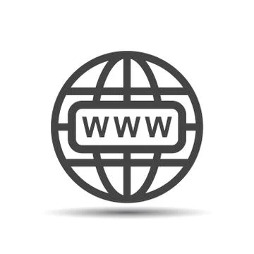 Go to web icon. Internet flat vector illustration for website on white backgr Ilustración de archivo