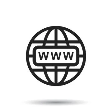 Go to web icon. Internet flat vector illustration for website on isolated bac 스톡 일러스트