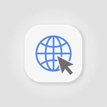 Go to web icon symbol vector flat design Stock Illustration