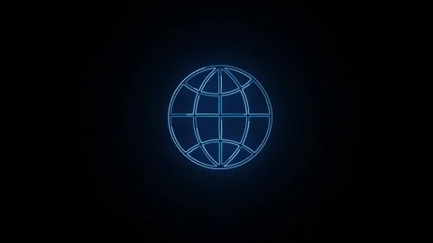 Go to web Internet flat symbol icon Web Click planet Earth. Technology and .. Stock Footage 305009122