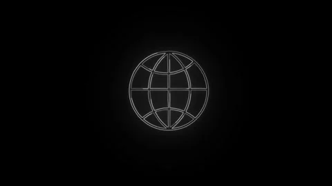 Go to web Internet flat symbol icon Web Click planet Earth. Technology and .. Stock Footage 305009136