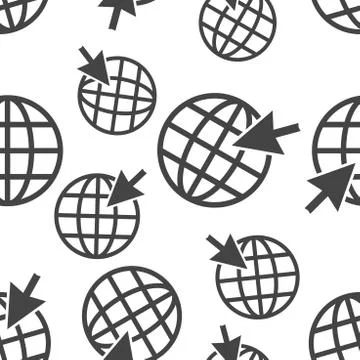 Go to web seamless pattern background icon. Business flat vector illustration Stock Illustration