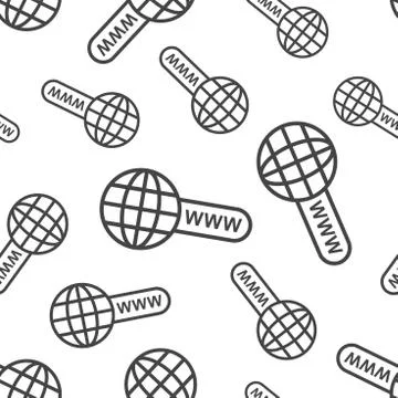 Go to web seamless pattern background icon. Business flat vector illustration Illustration