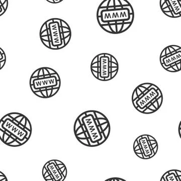 Go to web seamless pattern background icon. Business flat vector illustration Illustrazione stock